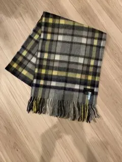 wool100% チェック大判ストール