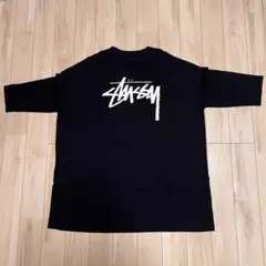Stussy women ブラック ロゴプリント ワンピース