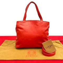 極 美品 ロエベ ナッパレザー アナグラム 2way ショルダー トートバッグ