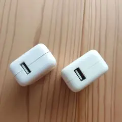 USB電源アダプタ1口タイプ×2個セット【A2】