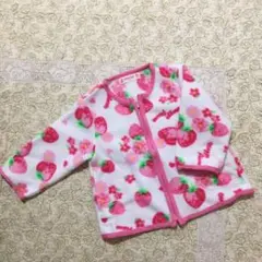 メゾピアノ イチゴ柄 フリース インナー 80