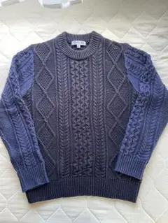 UNIQLO JW ANDERSON バイカラーケーブルニットセーター M 黒