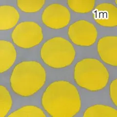 1m にじみ水玉 フレンチグレー オックス