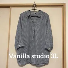 Vanilla studio 3L ボーダースキッパーシャツ