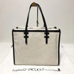 【美品】IACUCCI イアクッチ トートバッグ キャンバス アイボリー A4可