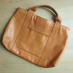 本皮 トートバッグ ビジネスバッグ 山吹色 オレンジ