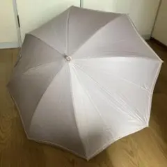 【未使用品】フルラ ロゴ刺繍 晴雨兼用 軽量 ショート傘 日傘 ベージュ