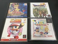 PS1ソフト4本セット(ドラクエ7、パワプロ98、遊戯王、人生ゲーム2)