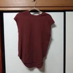 バッククロスワッフルトップス