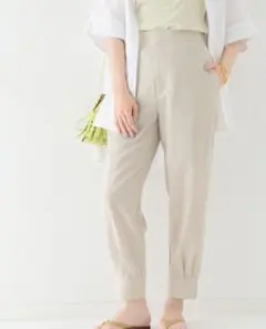 journal standard relumeリネン混タックパンツ＊ベージュ