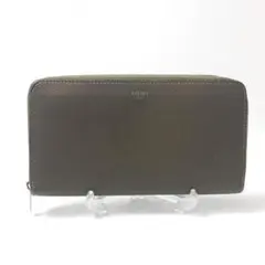 5B569/セリーヌ/ラージジップウォレット/グレージュ/長財布/レザー