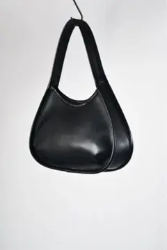 RUBAISE half moon hand bag 黒 レザー ハンドバッグ