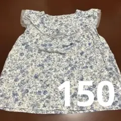 花柄フリル半袖ブラウス　150