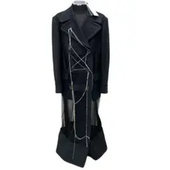 新品 メゾンマルジェラ 17AW コレクション レースドッキング ウールコート