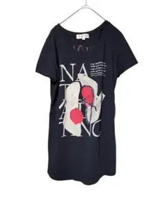 Klin Klin レディースブラックTシャツ 半袖ヒール柄キラキラサイズ42