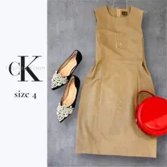 【美品】Calvin Klein ノースリーブタイトワンピース サイズ4 M