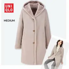 UNIQLO ムートンタッチ　フード付き　ムートンコート M