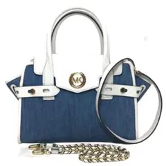 美品 マイケルコース MK 3Way ハンド ショルダー バッグ デニム ブルー