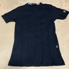 Aquascutum ブラック Vネック Tシャツ