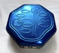 資生堂パーラー、花椿ビスケット缶、ブルー、美品、空き缶