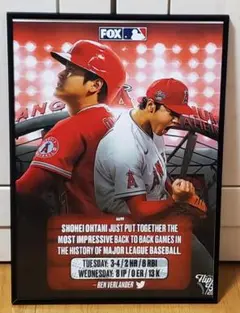 ドジャース大谷翔平 MLBエンゼルス時代！A3サイズポスターフレーム付き③