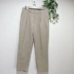 【ビューティー&ユース】メンズ　ベージュ プリーツ入り スラックス　Sサイズ