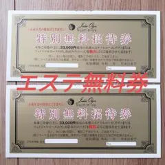 エステ無料券 33,000円分×2枚 ジュリアオージェ 優待券 招待券