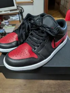 ナイキ　エアジョーダン1 low 赤×黒 Bred 26cm 極美品　中古