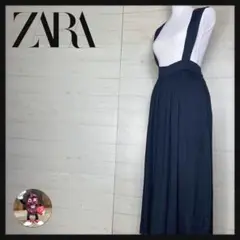ZARA サロペット ハイウエストワイドパンツ