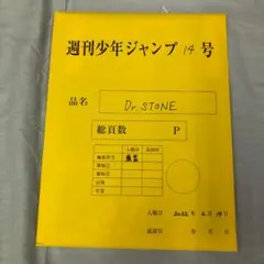 週刊少年ジャンプ 14号 Dr.STONE 最終話まるごと複製原稿セットmini