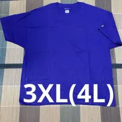 Champion チャンピオンパープル 紫 無地 Tシャツ 半袖 3XL(4L)