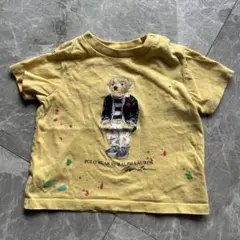 【美品】ラルフローレン　Tシャツ　ベア　ペンキ