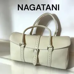 【新品】NAGATANI 本革ハンドバック　オフホワイト