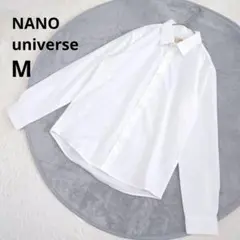 ナノユニバース ▶ ドレスシャツ M 白 長袖