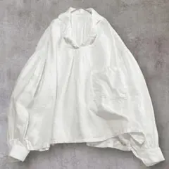 美品 キャピタル KAPITALリネン キャンバス フリル ジプシー ブラウス