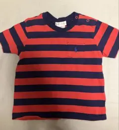 Ralph Lauren 赤紺ストライプ Tシャツ 12M