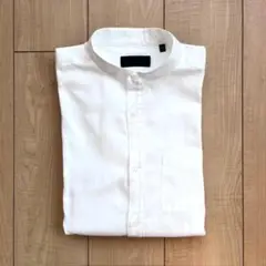ダーバン バンドカラーシャツ 綿100%白
