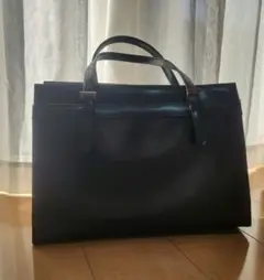 黒 合成皮革 ビジネスバッグ 使用済み