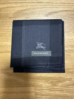 BURBERRY ネイビー チェック柄 ハンカチ