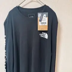 【タグ付き】ノースフェイス　ロンT ブラック　レディース　M ロゴ　黒