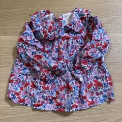 Jacadi 花柄 フリル付きシャツ 24M