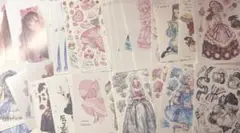 作家様ステッカー　100枚➕コラージュ素材セット♡