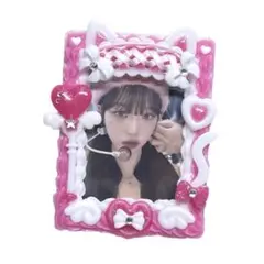 816♡ ホイップデコ　ラメ入り濃いピンク　ねこ耳魔法ステッキ　ヘッドドレス　猫