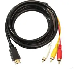 未使用 金メッキ HDMI A/M TO RCA3 変換ケーブル 1.5m