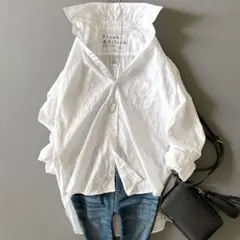 極美品 フランク&アイリーン ロンハーマン別注 スキッパーシャツ S ゆったりめ