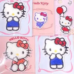 ②新品!サンリオ キティ ワッペン アップリケ 5枚 セット まとめ売り 完売品