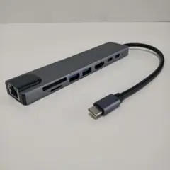 USB-C 8 in 1 ハブ HDMI イーサネット SDカード USB-A