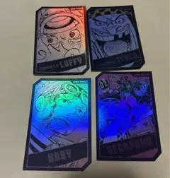 ワンピース キャラクターズホロカードコレクション ルフィ ニカ ティーチ コビー