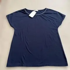【新品】earth music&ecology ネイビー 半袖Tシャツ Sサイズ