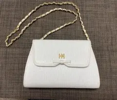 ハナエモリ　チェーンショルダーバッグ　ポシェット　クラッチバック